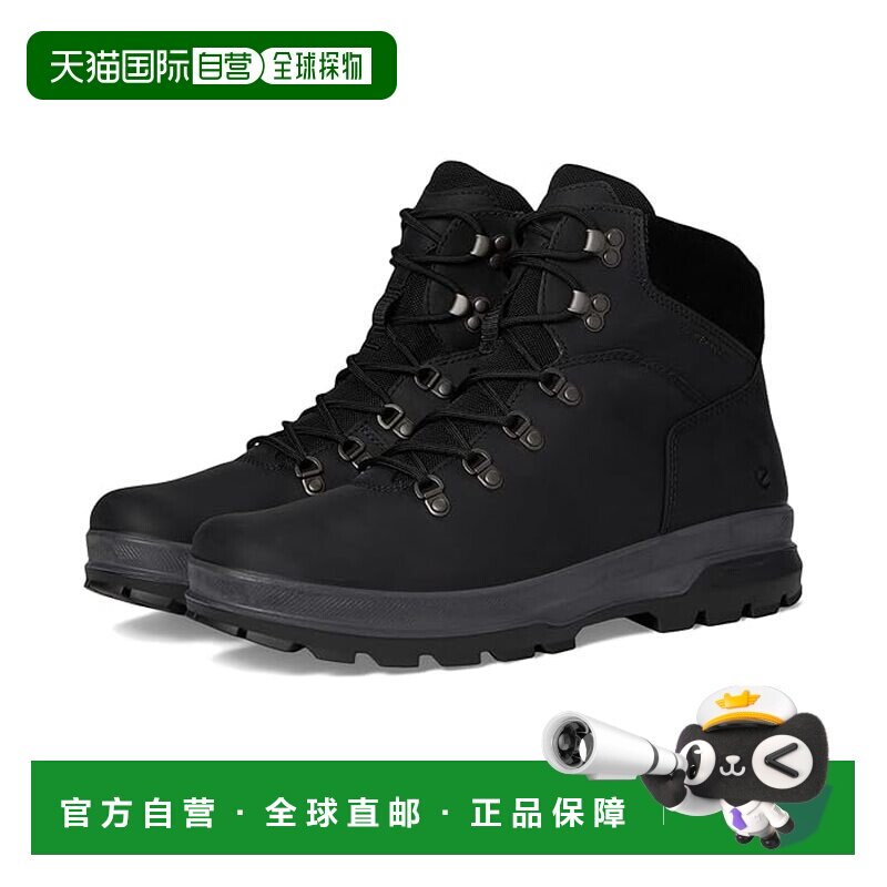 香港直邮ecco 爱步 男士 Track 皱纹扁平头高筒防水登山靴男鞋