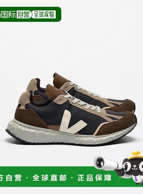 自营欧洲直邮VEJA Condor女士黑色/腰果色/鹰灰色聚酯纤维V标识休