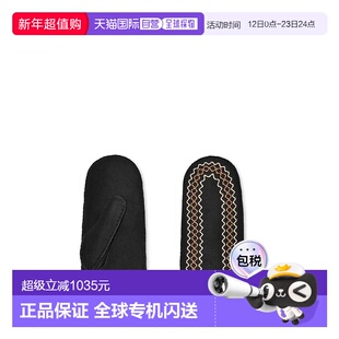 1h可退 香港直邮Ugg 女士 Atherson 刺绣连指手套 black黑色 舒适