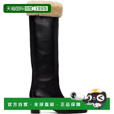 1h可退 香港直邮toteme 女士 TOTEME 黑色 Downtown Shearling Kn