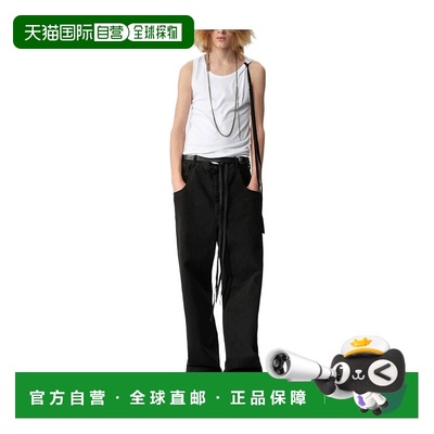 香港直邮Ann Demeulemeester 黑色直筒牛仔裤 B0010308FA038