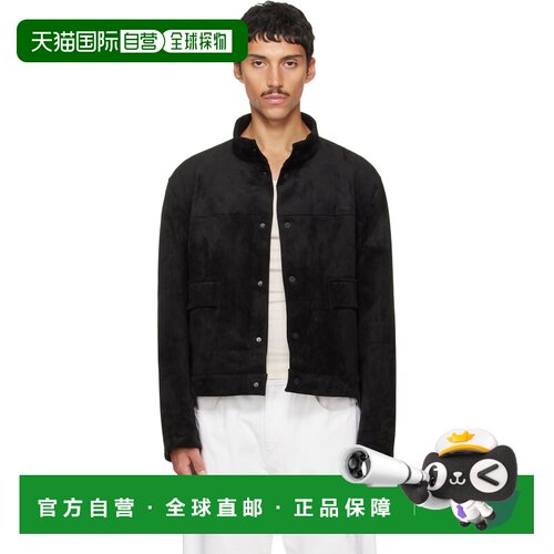 1h可退 香港直邮Hugo 雨果 男士 HUGO 黑色 Regular-Fit Faux-Sue