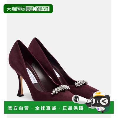 1h可退 香港直邮Jimmy Choo 周仰杰 女士 Belinda 90 水晶装饰绒