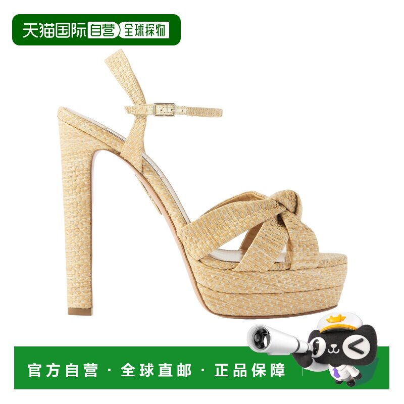 香港直邮AQUAZZURA 女士凉鞋 NINHIGB0THFNSVNATURALSILVER
