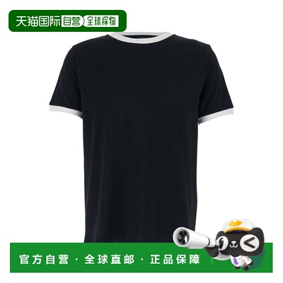 1h可退 香港直邮A.P.C. 男士 details 黑色水手领对比色袖子棉质T