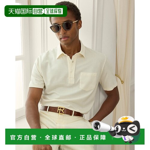 自营欧洲直邮Ralph Lauren拉夫劳伦 男士经典奶油色棉质羊绒混纺P