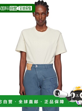 1h可退 香港直邮J.W. Anderson 女士 灰白色徽标 T 恤 JT0282PG15