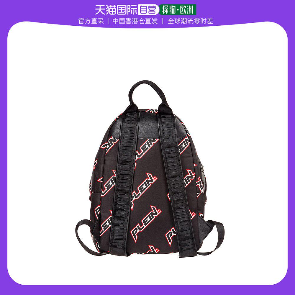 香港直邮philipp plein  男士黑色印花旅行包 mba0866-ple096n-02