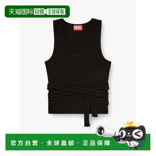 1h可退 香港直邮Diesel 迪赛 女士 黑色上衣 A210190EJAI背心
