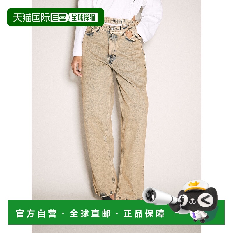 1h可退 香港直邮Y PROJECT 女士 多重裤腰牛仔裤 207PA007D14