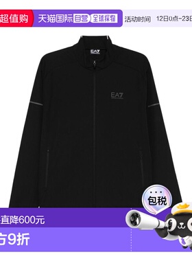 1h可退 香港直邮Ea7 男士 徽标拉链条纹上衣 7M000638AF16826UC00