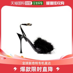 Rossi Spice Plume G3220 香港直邮Gianvito 羽毛缀饰漆皮凉鞋