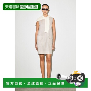 自营欧洲直邮COS 女士米色亚麻直筒短款连衣裙