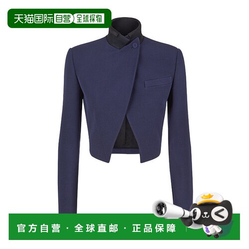 香港直邮Fendi 单粒扣短款休闲夹克 FJ7292AJYF羊毛立领