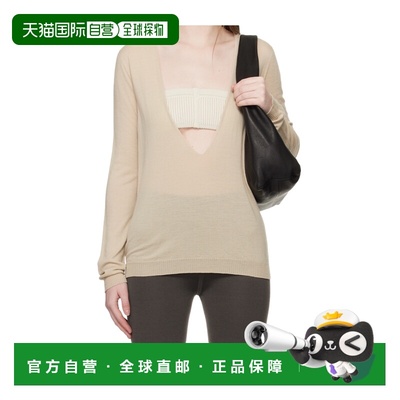 1h可退 香港直邮Rick Owens Temple Extreme V 领羊毛针织衫 RP01