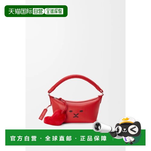 自营欧洲直邮Loewe罗意威 CALA女士红色纳帕羊皮革斜挎包迷你包
