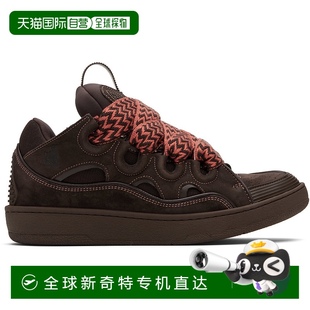 男士 FUS 香港直邮Lanvin 运动鞋 1h可退 Leather 棕色 朗雯 Curb
