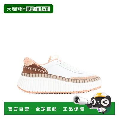 1h可退 香港直邮CHLOÉ 女士运动鞋 C24S00RBD6J8 SS2026 白色 圆