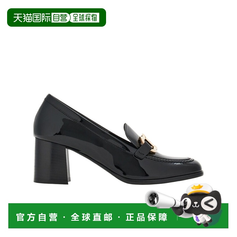 香港直邮Salvatore Ferragamo Gancini 装饰高跟乐福鞋 01H369