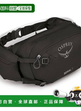 欧洲直邮Osprey小鹰 Seral 7男女通用黑色尼龙自行车/山地车腰包