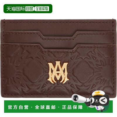 香港直邮AMIRI 男士 棕色 MA Quad Leather 卡包 AMACCO1014