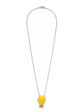 1h可退 欧洲直邮LOEWE/罗意威 男女同款黄色珐琅饰面气球银链挂坠