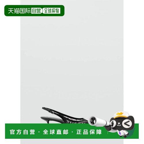自营欧洲直邮MANGO 女士黑色聚酯纤维亮片刺绣小猫跟鞋