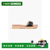 香港直邮BY FAR 女士 1h可退 搭扣皮质凉拖 20SSSAFBLL350BLACK