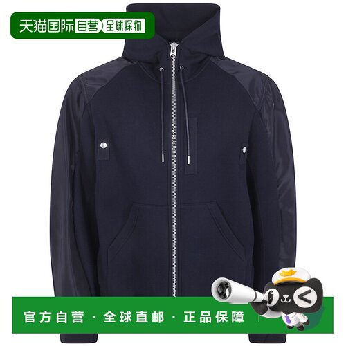 1h可退 香港直邮SACAI 男士卫衣 2603948M001 SS2026 黑色 连帽夹