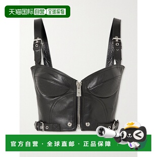 女士 范思哲 黑色 Biker 10100 1h可退 皮革文胸 香港直邮Versace