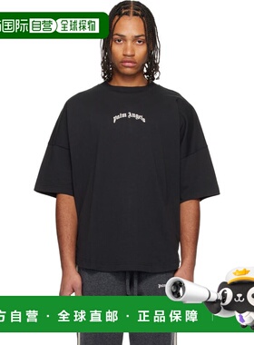 1h可退 香港直邮Palm Angels 棕榈天使 男士 黑色 Curved Logo Ov