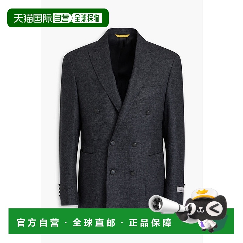 1h可退 香港直邮Canali 康钠丽 男士 双排扣羊毛混纺西装外套 254