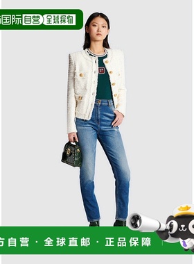 香港直邮Balmain 修身牛仔裤 BF1MG006DD64直筒裤