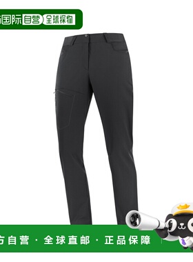 自营欧洲直邮Salomon Wayfarer女士黑色聚酰胺可调节腰围长裤