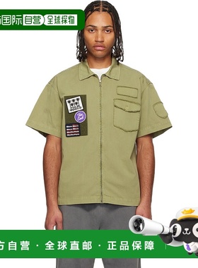 1h可退 香港直邮Palm Angels 棕榈天使 男士 绿色 Military Patch