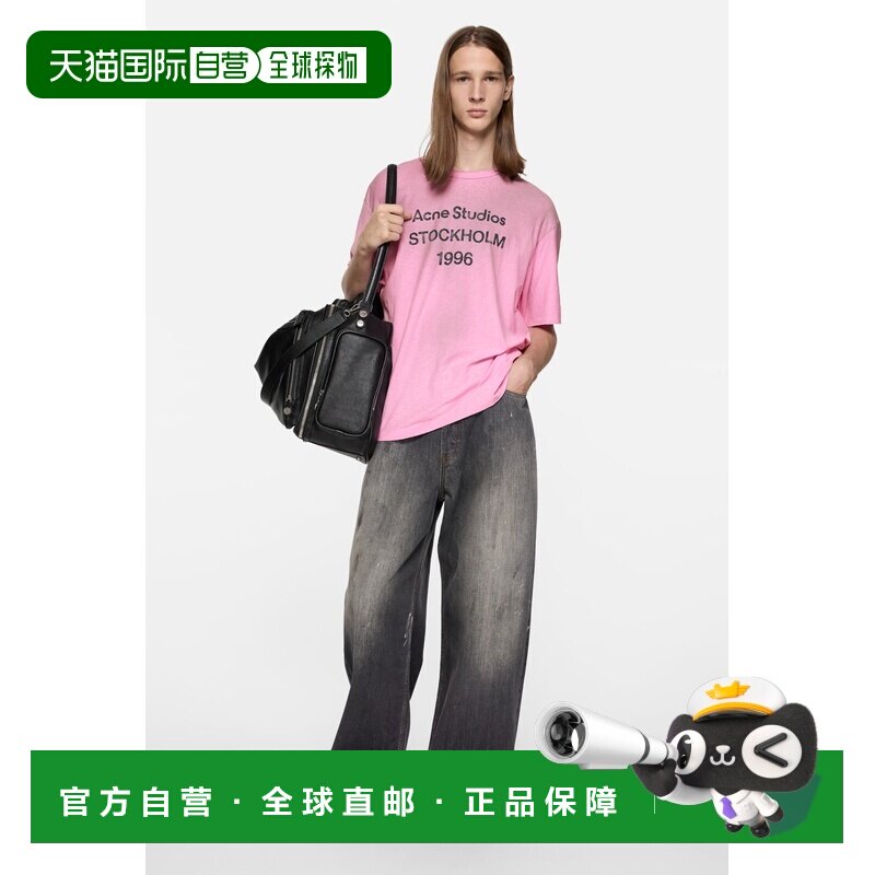 自营欧洲直邮Acne Studios 2023男女同款黑色棉质宽松牛仔裤图片