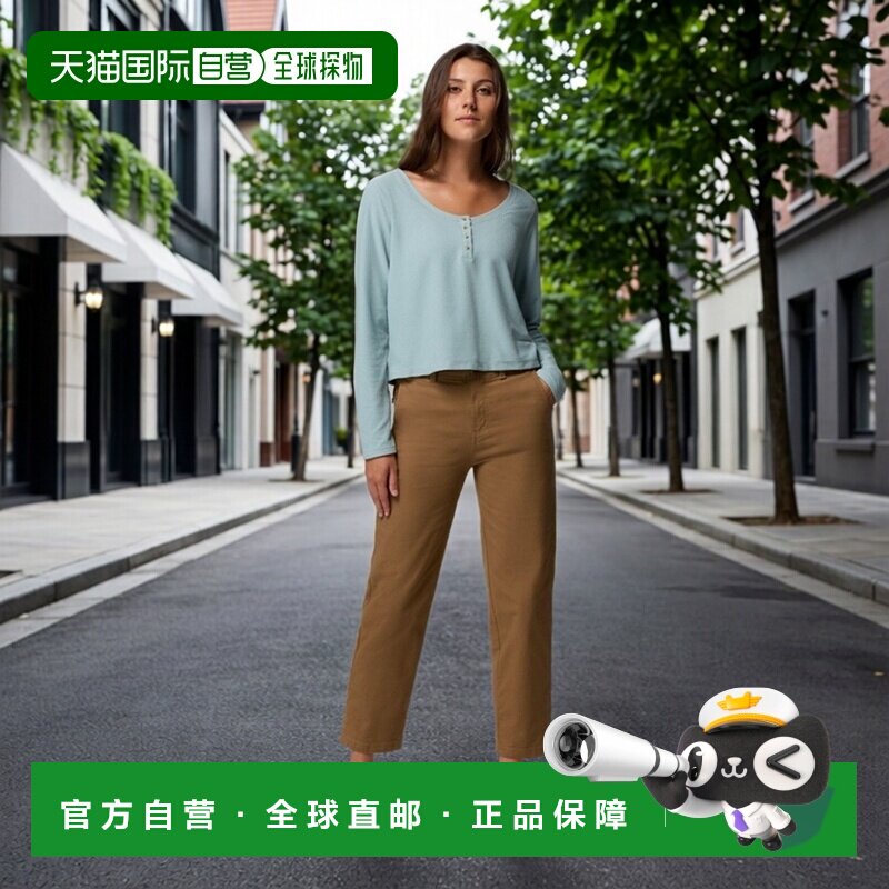 自营欧洲直邮Columbia ROC&trade; 女士深卡其色棉质直筒裤裤子休闲裤