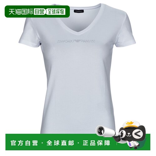 欧洲直邮Emporio Armani T-SHIRT V NECK 女士服装短袖T恤 164407