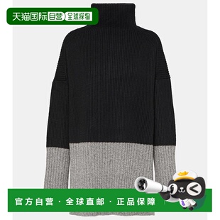 1h可退 香港直邮JOSEPH 约瑟夫 女士 拼色羊毛羊绒高领毛衣针织衫