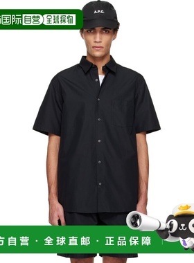 1h可退 香港直邮A.P.C. 男士 黑色 Bart 衬衫 COHLEM12005