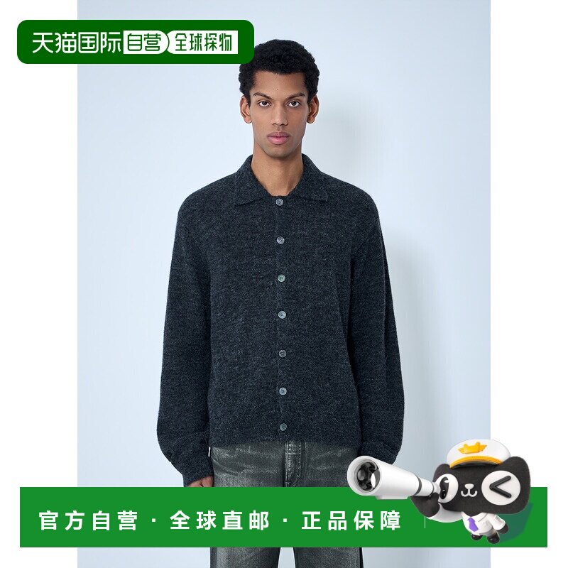 1h可退 香港直邮Our Legacy 男士 领尖带扣式羊毛混纺针织开衫 M2