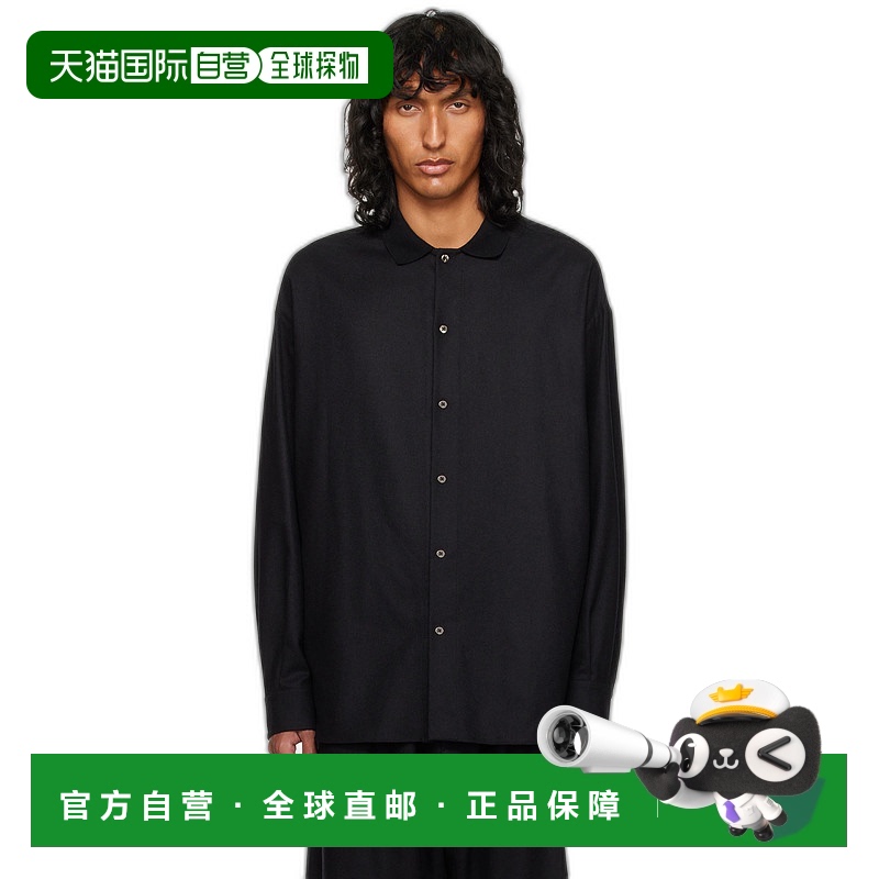 1h可退 香港直邮The Row 男士 黑色 Stendhal 衬衫 827W3301