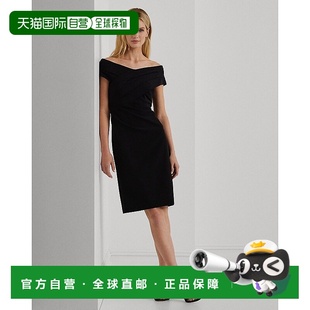 自营欧洲直邮RalphLauren拉夫劳伦 Lauren露肩绉纱连衣裙