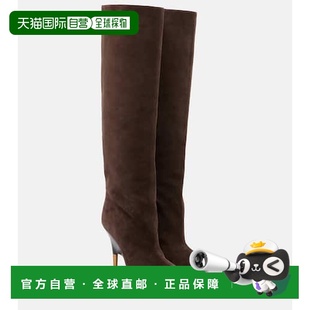 100 1h可退 Bella 女士 绒面革及膝靴子 香港直邮KHAITE