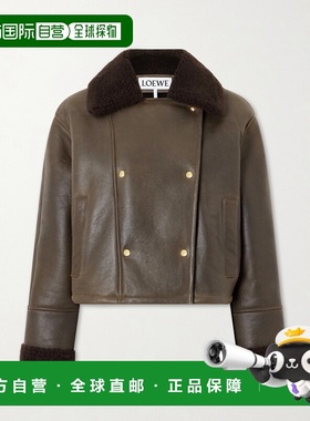 1h可退 香港直邮LOEWE 罗意威 女士 双排扣毛羊皮夹克 S359Y2SL39