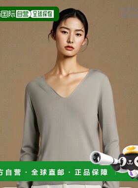 香港直邮Rick Owens V领长袖毛衣 RP02C1623WS