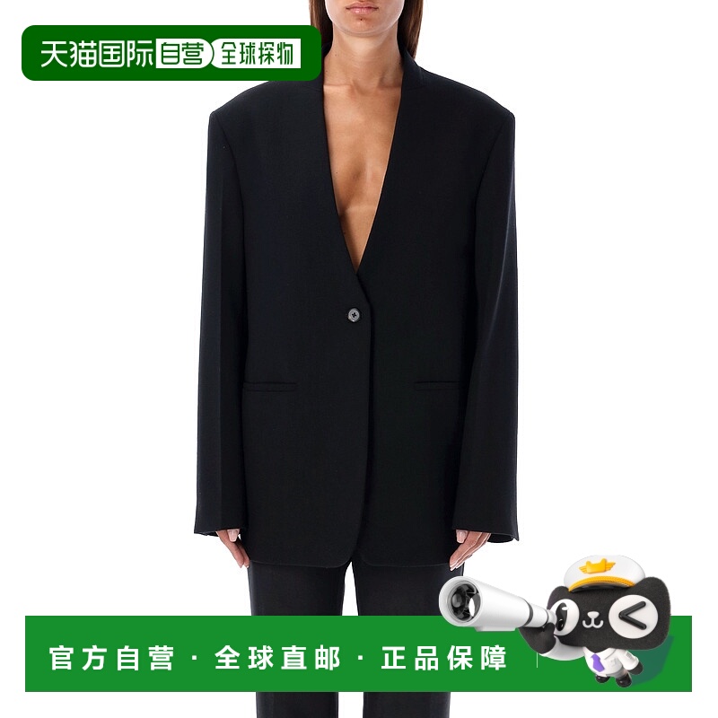 香港直邮Jil Sander 吉尔 桑达 女士 单排扣长袖西装外套 J02BN01
