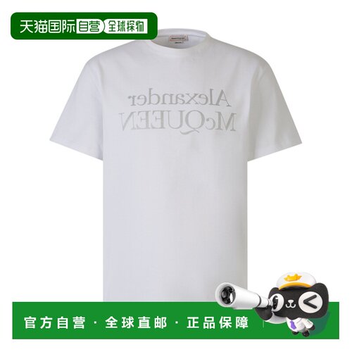 1h可退 香港直邮ALEXANDER MCQUEEN 25FW 徽标T恤 Men短袖