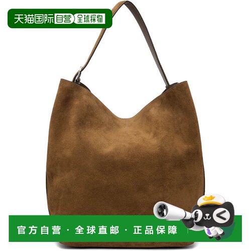 1h可退 香港直邮toteme 女士 棕色 Belted Suede 托特包 234WAL85