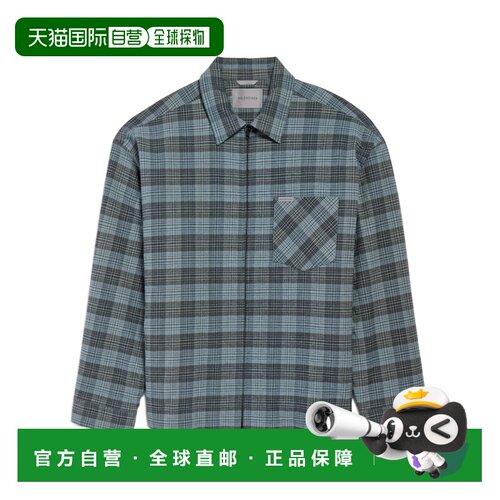 1h可退 Balenciaga 格纹衬衫式夹克 866527TUM04长袖巴黎世家
